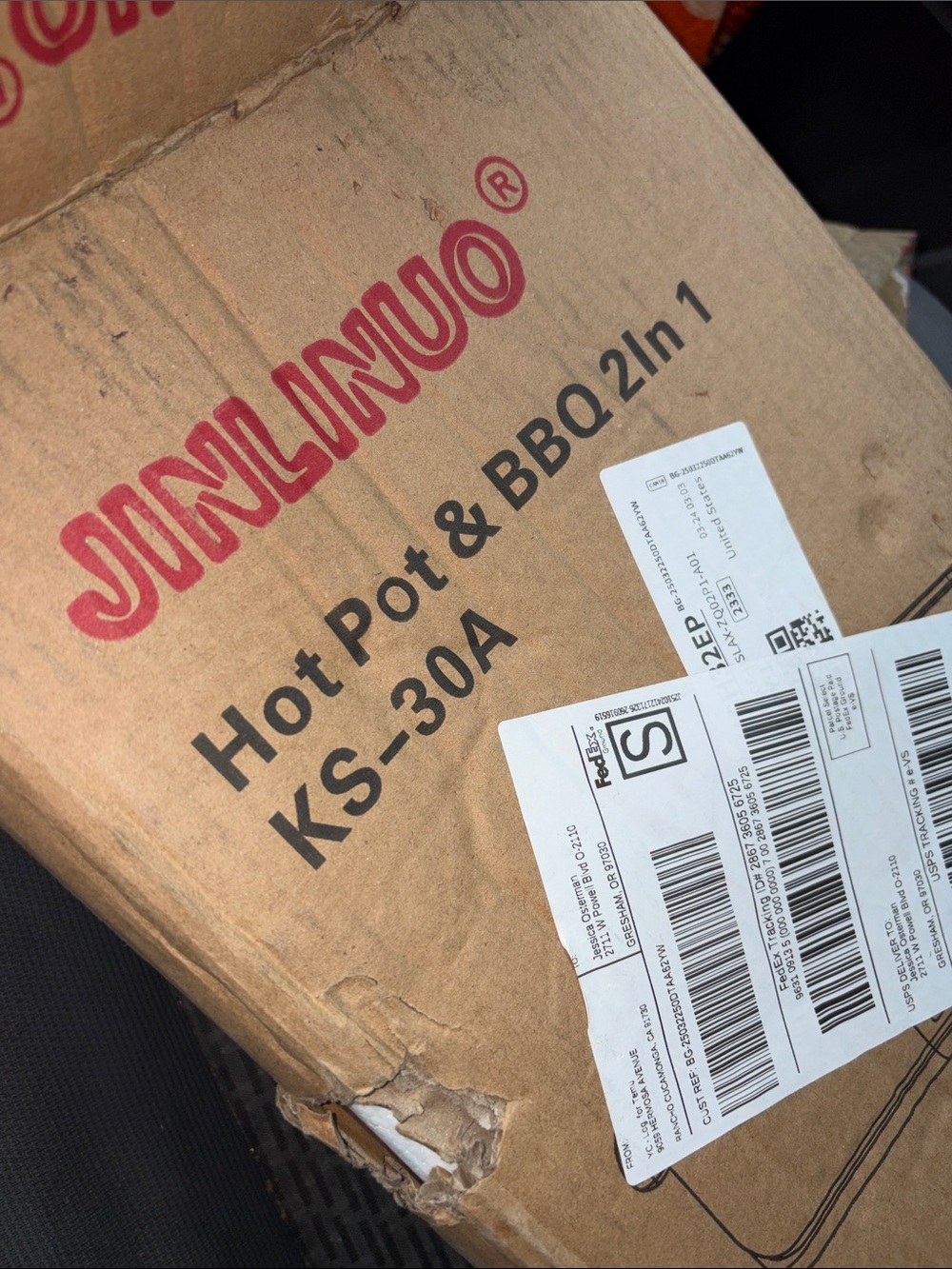 JINLIMU Hot Pot & BBQ 2-in-1 KS-30A - Brown Box